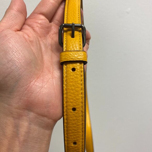 Coach C2815 Karlee Crossbody Bag Refined Pebble Leather, Ochre Yellow - Picture 5 of 6